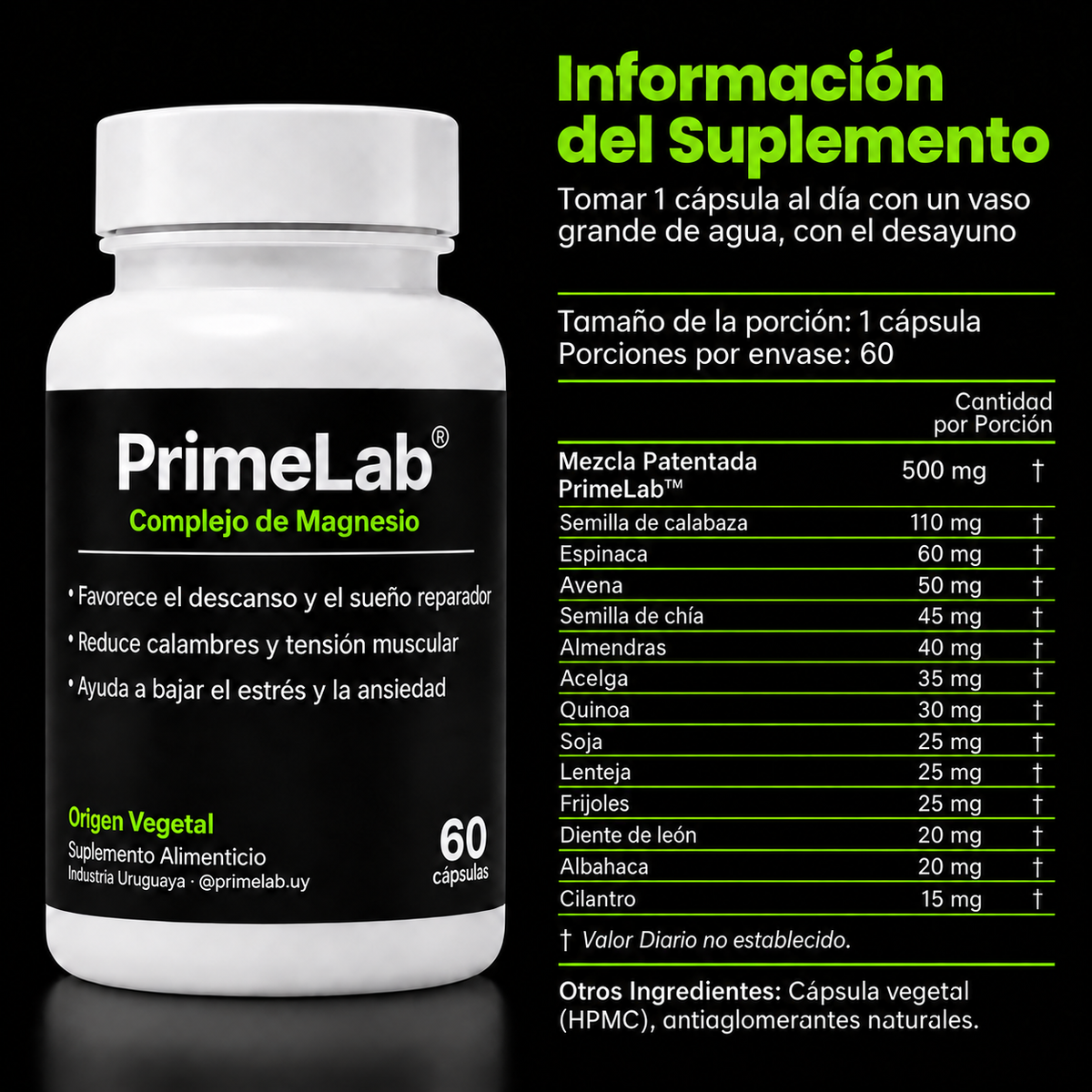 Primelab® Magnesio - Recuperá tu energía y rendimiento.